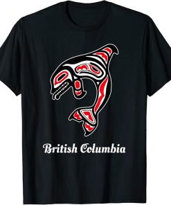 Native American British Columbia Red Orca Killer Whale T-Shirt