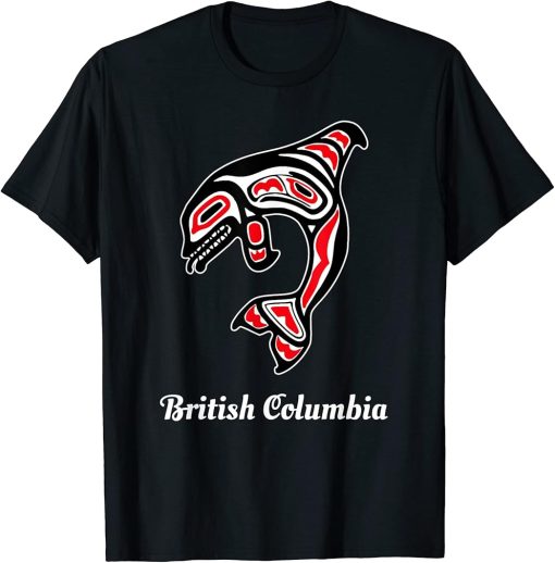 Native American British Columbia Red Orca Killer Whale T-Shirt