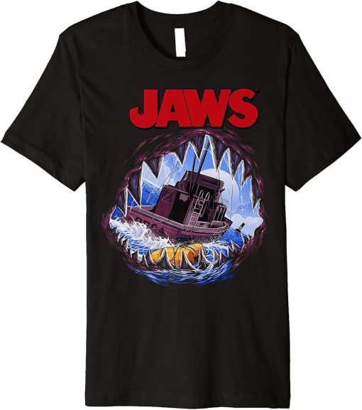 Mouth View Of Orca Poster Style Premium T-Shirt