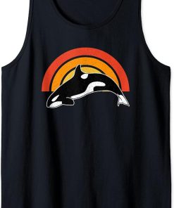 Orca Whale Funny Retro Animal Lovers Tank Top