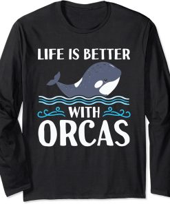 Funny Orca Lover Graphic for Women Men Kids Orca Lover Long Sleeve T-Shirt